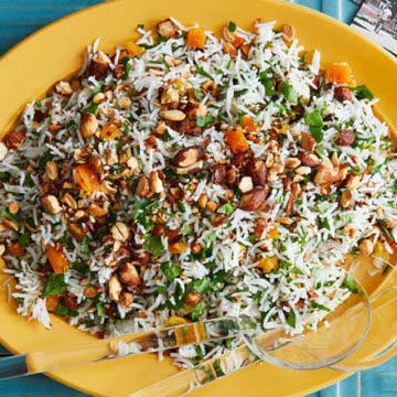 Basmati Rice With Parsley, Almonds And Apricots